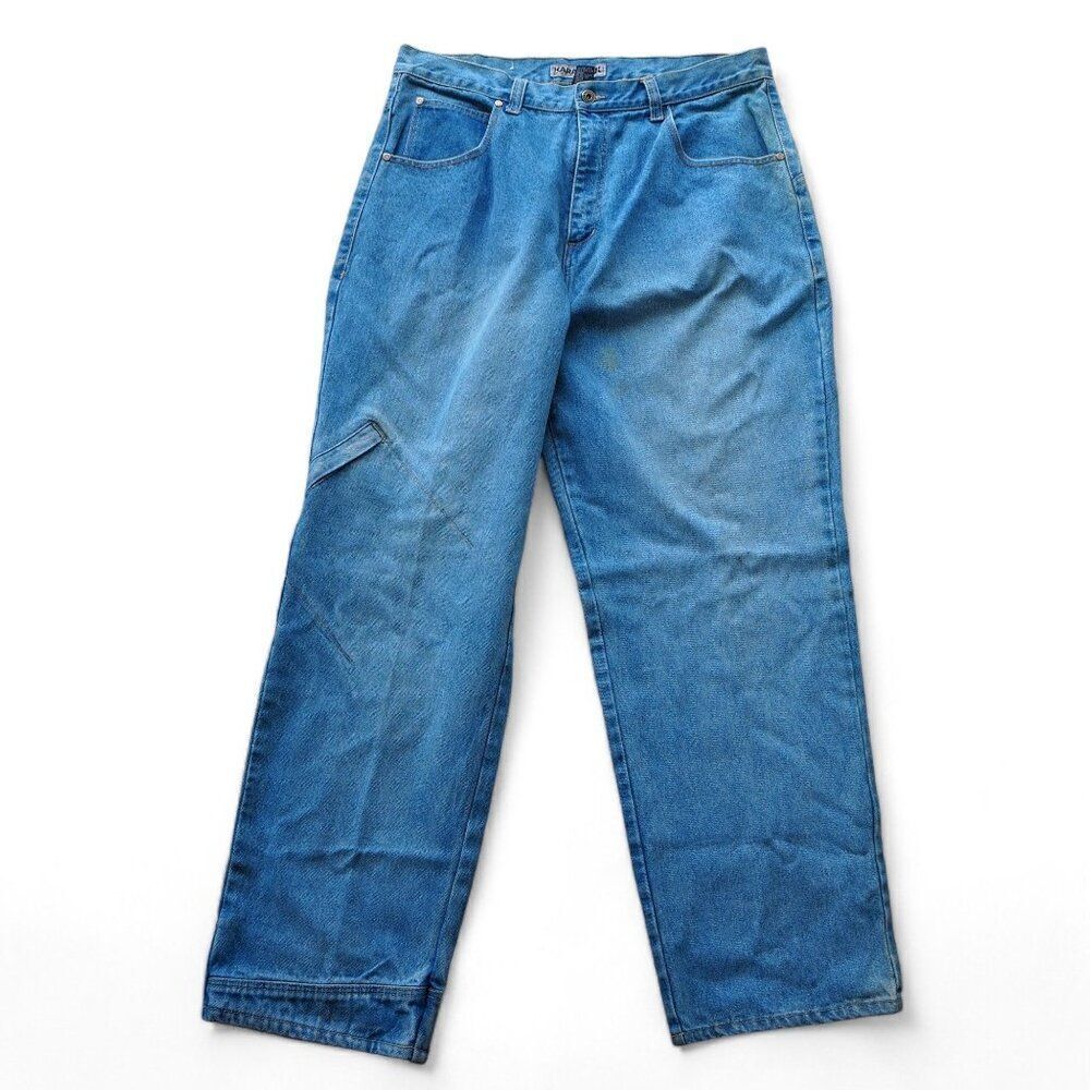 Karachi K 100% Cotton Vintage‎ 90s Medium Wash Relaxed Skate Jeans Men's 38 x 33